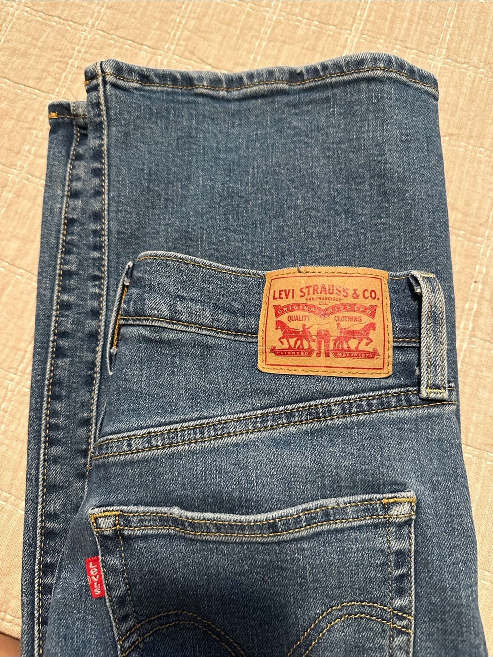 Levi's Womens Medium Blue Slim rib cage boot Jeans